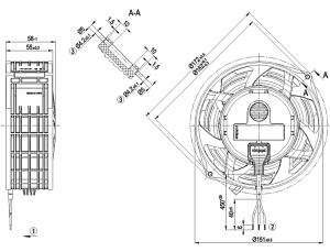 Ebm Papst W1G130-AA25-01 Kompakt Fan 230V AC W1G130 AA25 01
