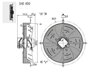 Ebm Papst S4E400-AP02-61 Çap:400mm 230VAC Fan