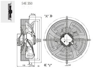 EbmPapst Aksiyel Fan S4E350-AN02-50 Çap Ø 350 mm - Emici