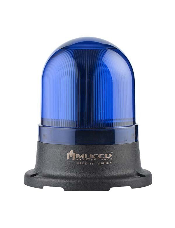Ledli Tepe Lambası Flaşör Buzzer 220V AC SNT-725-FB Mavi