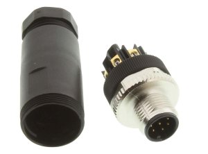 M12 8 Pinli Erkek Konnektör, Binder 99 0487 12 08