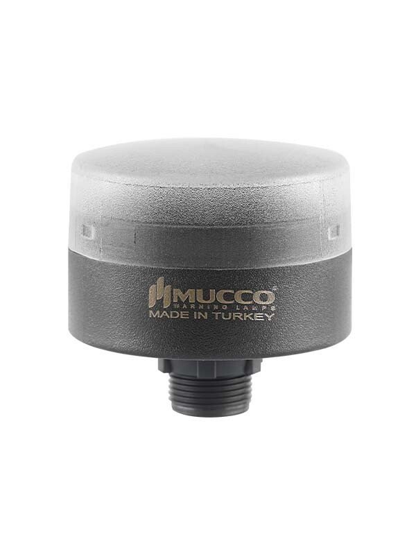 Somun Bağlantılı Sabit Flaşör Çakar Mini Tepe Lambası 12-24V AC/DC SNT-SM715 Beyaz
