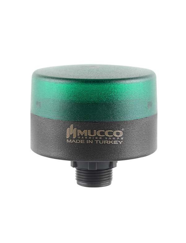 Somun Bağlantılı Sabit Flaşör Çakar Mini Tepe Lambası 12-24V AC/DC SNT-SM715 Yeşil