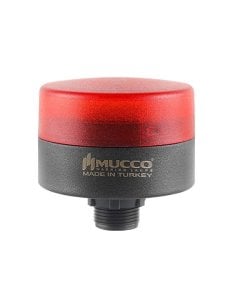 Somun Bağlantılı Sabit Flaşör Çakar Buzzer Mini Tepe Lambası 12-24V AC/DC SNT-SM715-B Beyaz