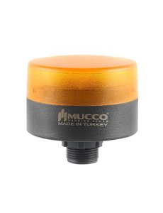 Somun Bağlantılı Sabit Flaşör Çakar Buzzer Mini Tepe Lambası 12-24V AC/DC SNT-SM715-B Sarı