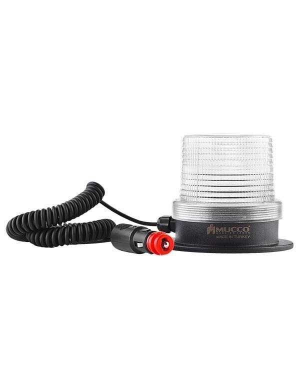 Mıknatıslı Çakmak Fişli Çakar Tepe Lambası 12-24V AC/DC SNT-F915 Beyaz