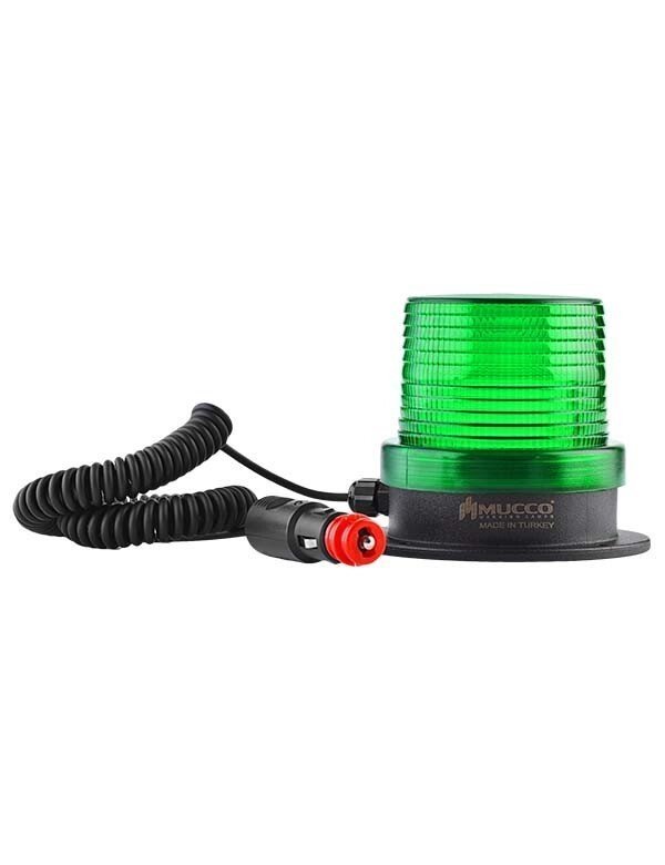 Mıknatıslı Çakmak Fişli Buzzer Çakar Tepe Lambası 12-24V AC/DC SNT-F915-B Yeşil
