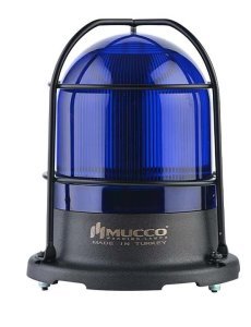 5 Modlu Üniversal Kafesli Tepe Lambası 12-24V AC/DC SNT-115-KFS Mavi