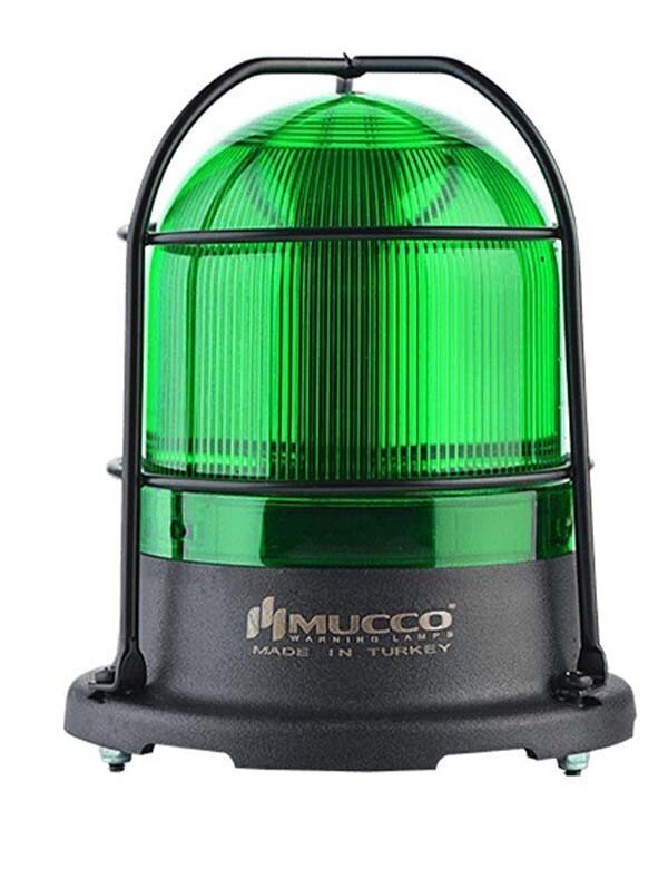 5 Modlu Üniversal Kafesli Tepe Lambası 12-24V AC/DC SNT-115-KFS Yeşil