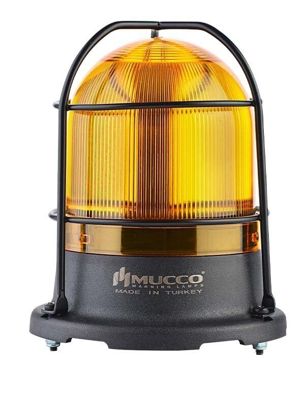 5 Modlu Üniv. Kafesli Buzzerlı Tepe Lambası 12-24V AC/DC SNT-115-B-KFS Sarı