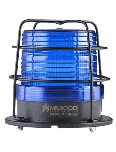 5 Mod Universal Kafesli Tepe Lambası 12-24V AC/DC SNT-915-KFS Mavi