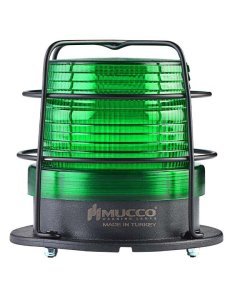 5 Mod Universal Buzzer Kafesli Tepe Lambası 12-24V AC/DC SNT-915-B-KFS Mavi