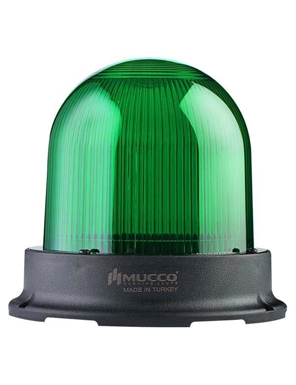 5 Mod Buzzerlı Tepe Lambası 85-260V AC/DC SNT-1225-B Yeşil