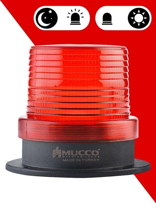 5 Mod Sensörlü Tepe Lambası 85-260V AC/DC - SNT-925-ND Kırmızı