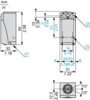 XCKP2145P16 Ayarlanabilir Kollu Makaralı Limit Switch