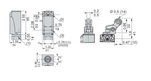 XCKP2127P16 Makaralı Kollu Limit Switch