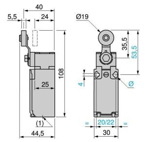 XCKP2118P16 Açısal Hareketli Makaralı Kollu Limit Switch