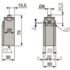 XCKN2110P20 Nihayet Şalteri Optimum Plastik