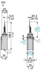 XCKN2106P20 Nihayet Şalteri Optimum Plastik