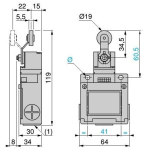XCKM115 Açısal Hareketli Makaralı Limit Switch