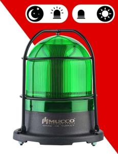 5 Mod Buzzer Sensörlü Kafesli Tepe Lambası 85-260V AC/DC - SNT-125-B-ND-KFS Beyaz