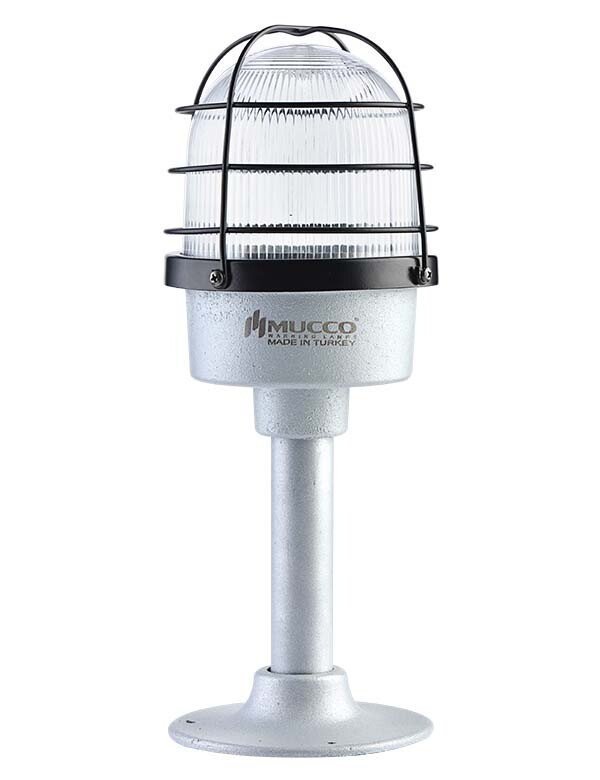 Çakar Kafesli Döküm Tepe Lambası 12-24V AC/DC SNT-DU12513-KFS Beyaz
