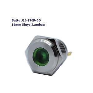 16mm Yassı Kafalı Sinyal Lambası Yeşil