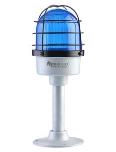 Çakar Kafesli Döküm Tepe Lambası 85-260V AC/DC SNT-DU12522-KFS Mavi