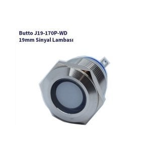 19mm Yassı Kafalı Sinyal Lambası Beyaz J19-170P-WD