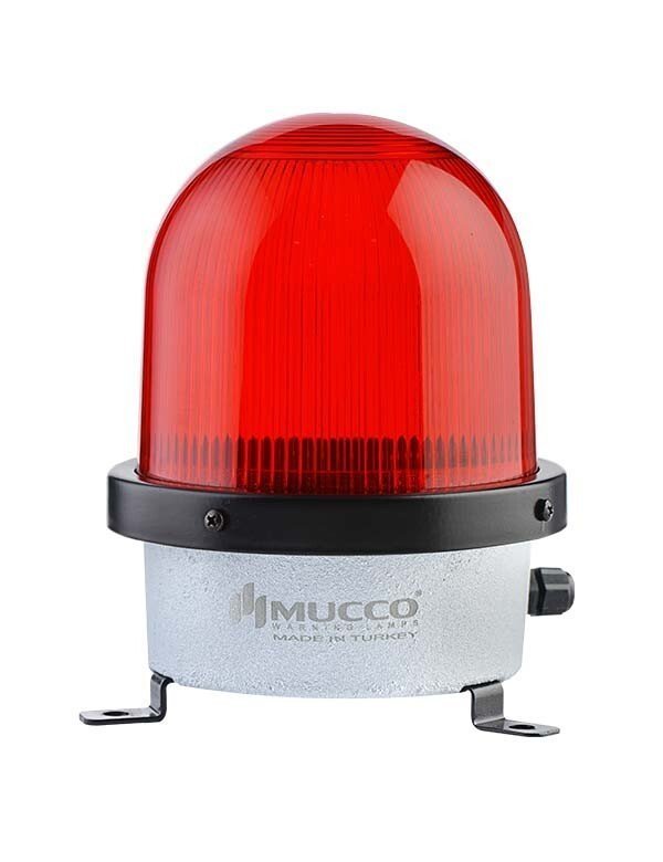 Çakar Döküm Tepe Lambası 85-260V AC/DC SNT-D12522 Kırmızı