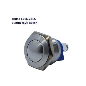 16 mm Işıksız Bombeli Kafa Yaylı Çelik Buton EJ16-231A 