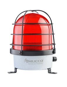 Kafesli Çakar Döküm Tepe Lambası 12-24V AC/DC SNT-D12513-KFS Kırmızı