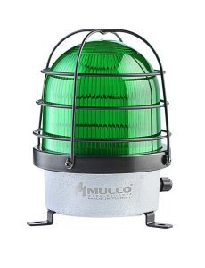 Buzzerlı Kafesli Çakar Döküm Tepe Lambası 12-24V AC/DC SNT-D12513-B-KFS Mavi