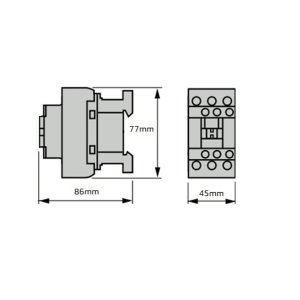 LC1D32M7 32A (15 KW) 220VAC Bobinli Trifaze Güç Kontaktörü