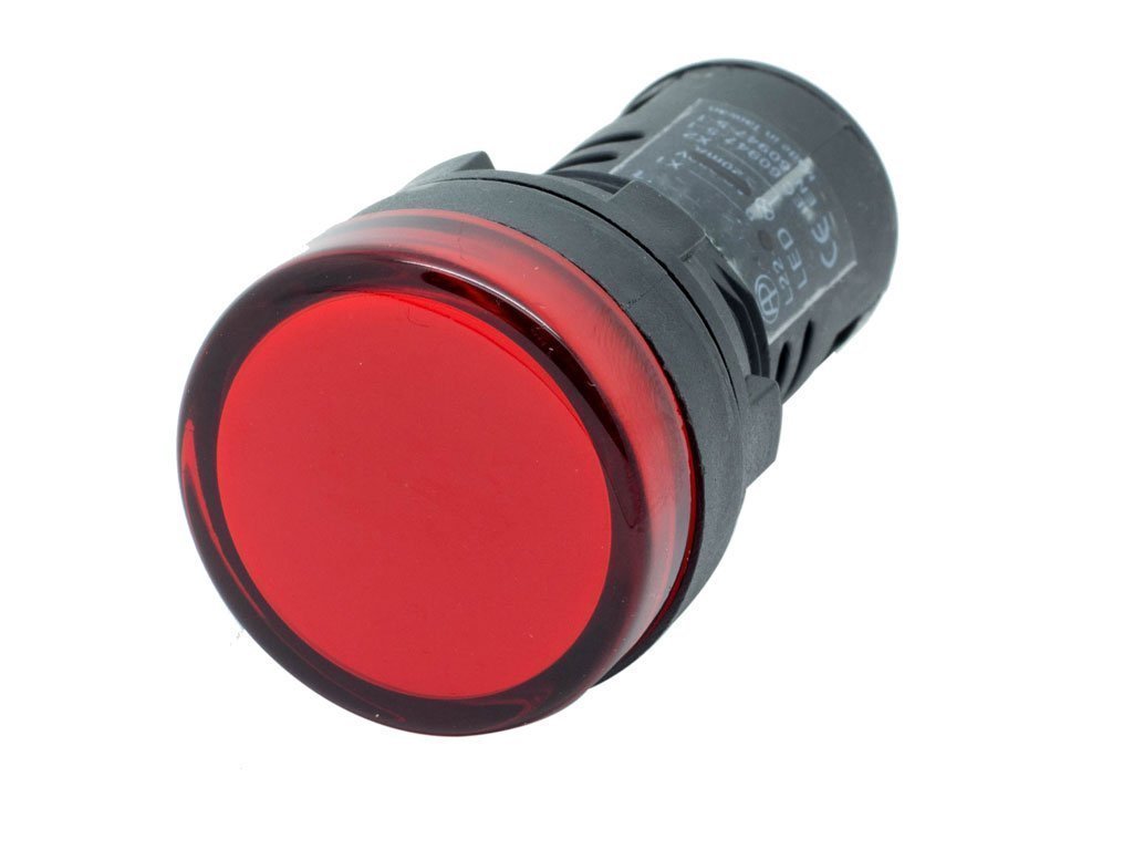 22mm Kırmızı Ledli Sinyal Lambası 220V AC GWEST 50 Adet