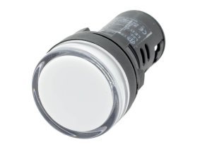 22mm Beyaz Ledli Sinyal Lambası 220V AC GWEST 100 Adet
